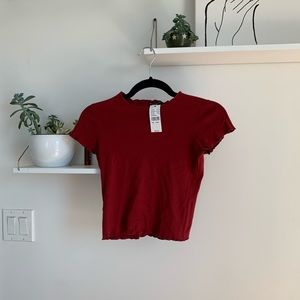 NWT Brandy Melville red crop top